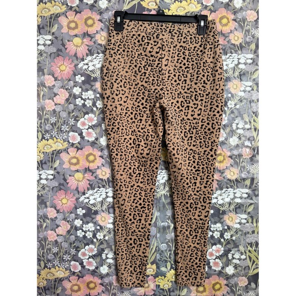 Chicos Leopard Print Leggings Pants Women's Size 0R Tan Black - Picture 7 of 8
